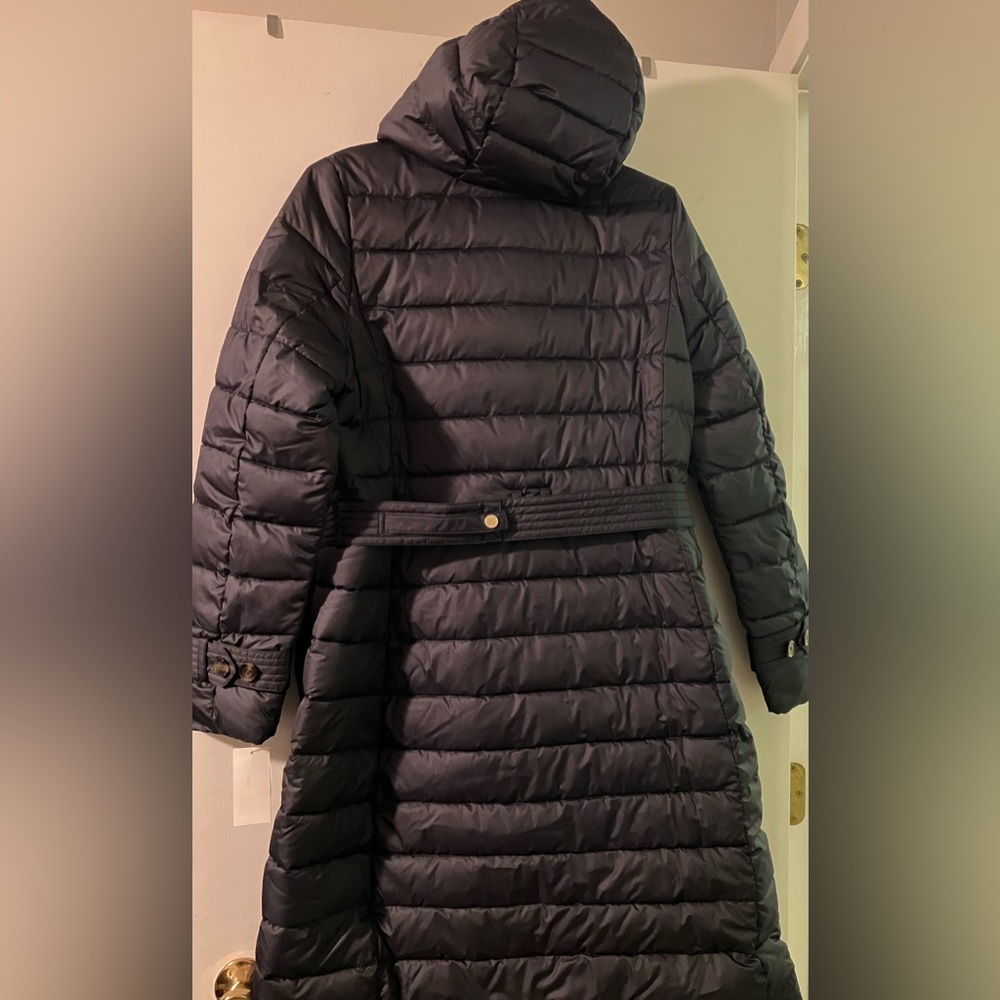 Barbour Black Hooded Tie Waist Coat - Picture 5 of 9